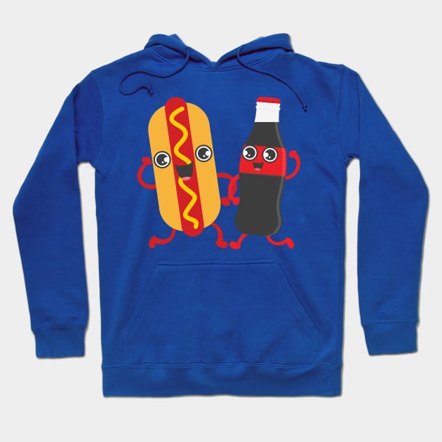 Hotdog & Coke Hoodie by Plushism